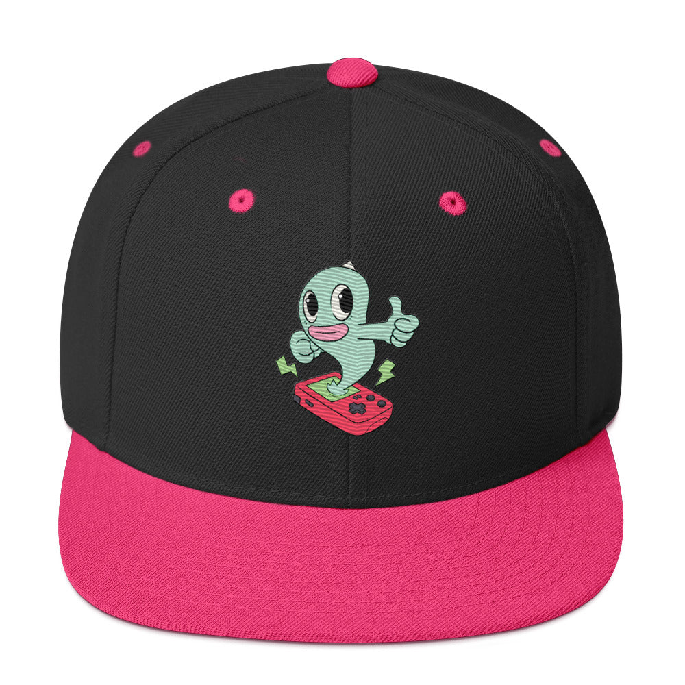 Ready To Press Start Game Ghost Snap-Back Hat