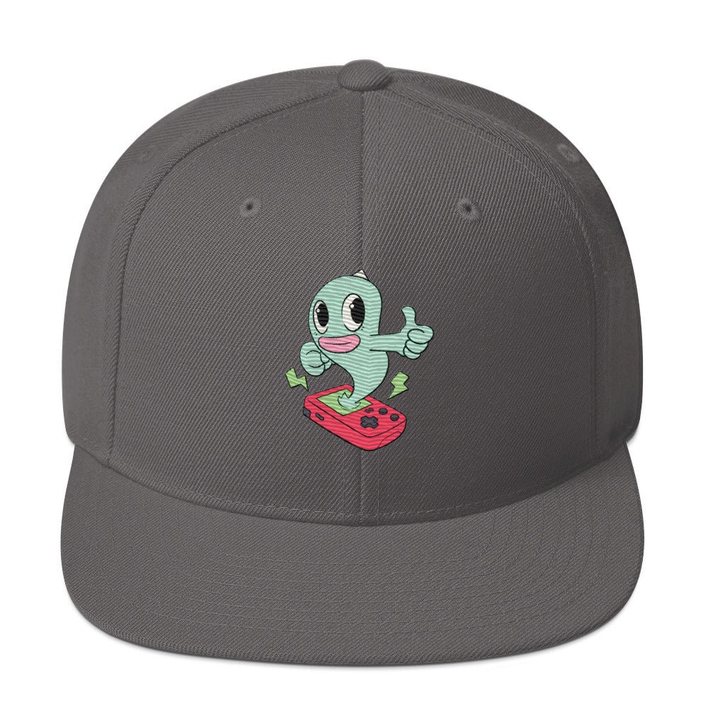 Ready To Press Start Game Ghost Snap-Back Hat