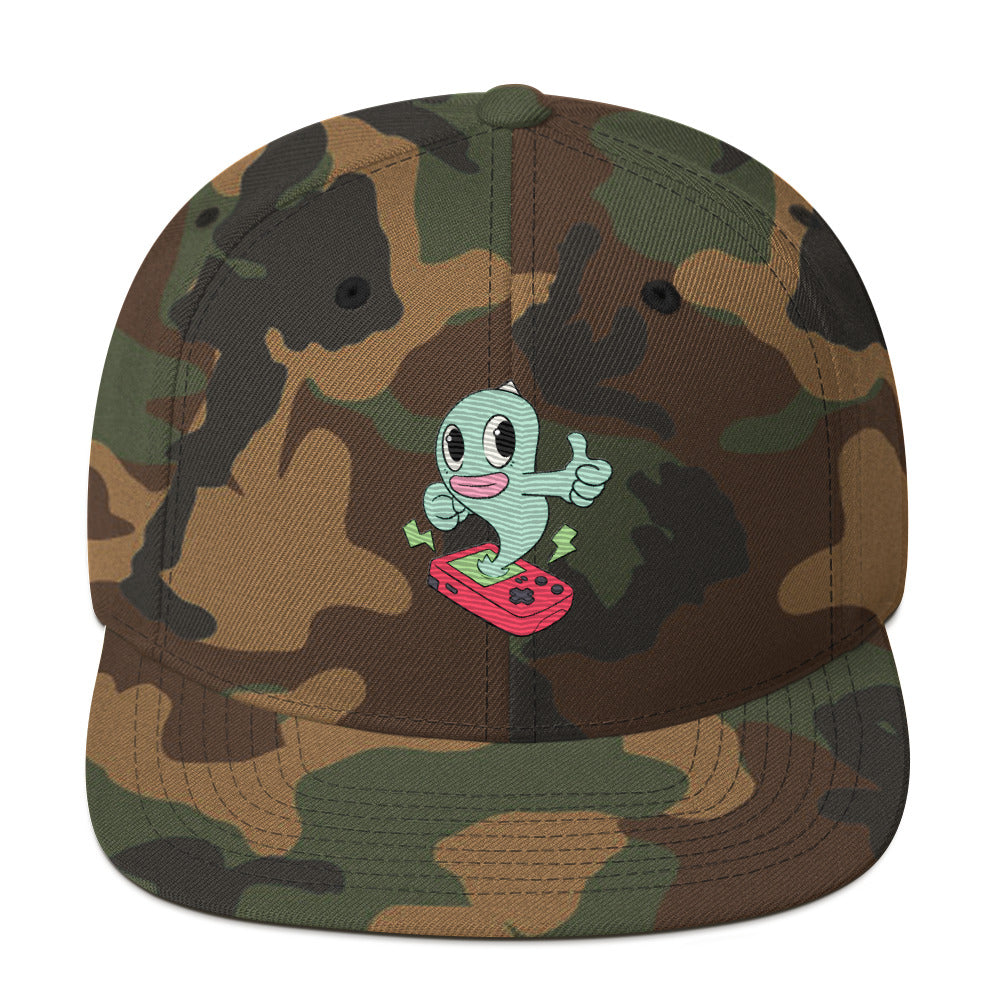 Ready To Press Start Game Ghost Snap-Back Hat