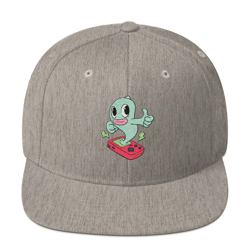 Ready To Press Start Game Ghost Snap-Back Hat