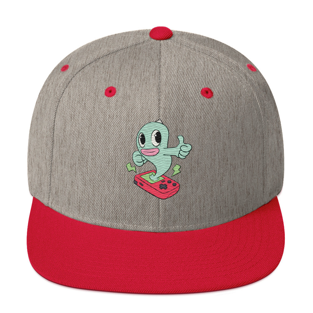 Ready To Press Start Game Ghost Snap-Back Hat