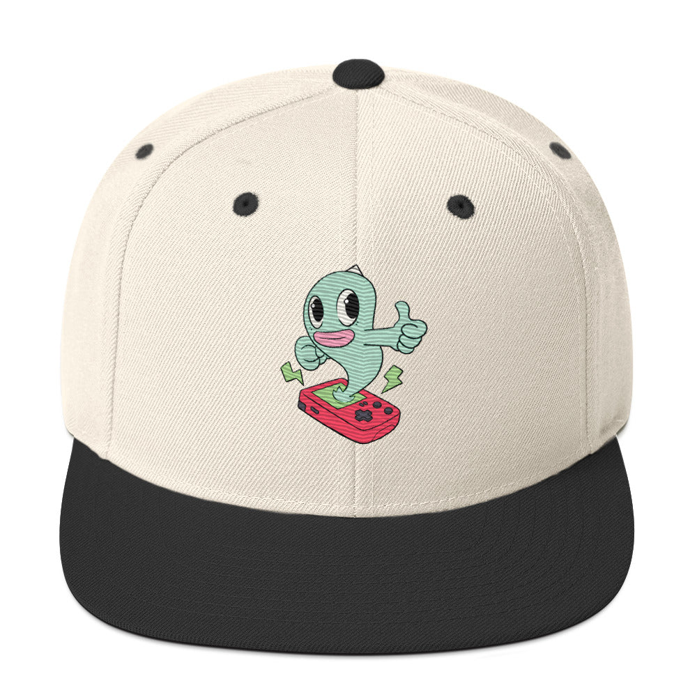 Ready To Press Start Game Ghost Snap-Back Hat