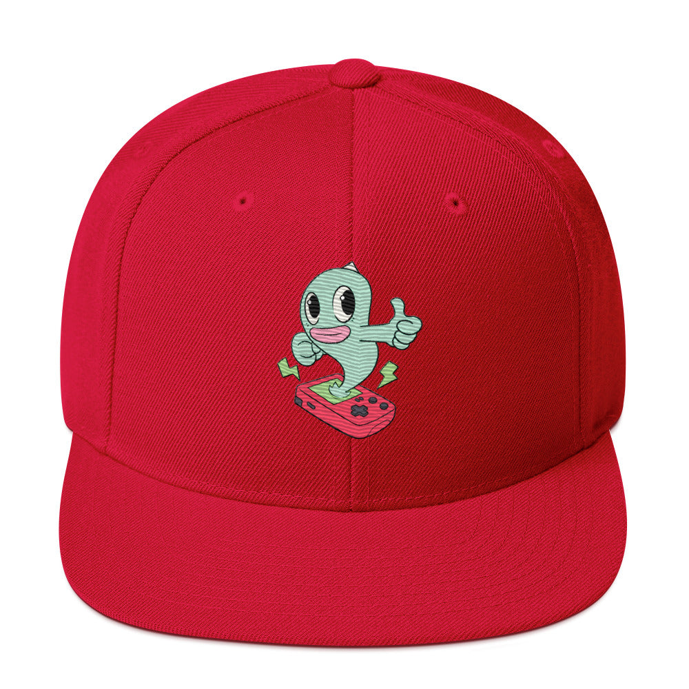 Ready To Press Start Game Ghost Snap-Back Hat