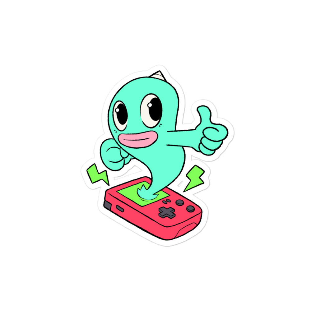 Ready to Press Start Game Ghost Sticker